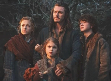 Bard and his children, Bain, Sigrid, and Tilda.