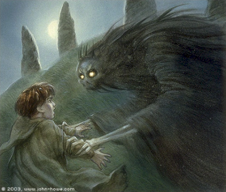 Frodo Baggins attacked by Barrow-wight.