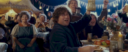 Fatty Bolger cheering.