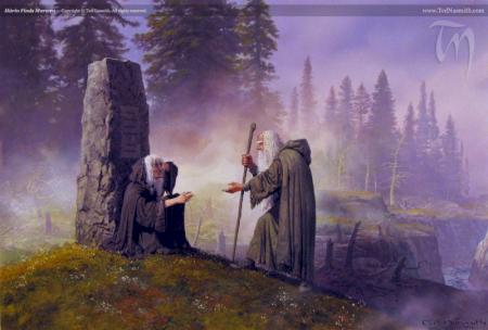 H&uacute;rin Finds Morwen by Ted Nasmith.