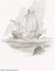 Vingilot artwork by John Howe.