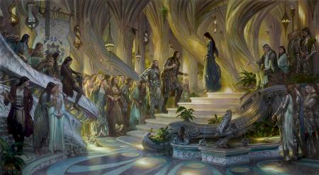 Beren and Luthien in the Court of Thingol and Melian.