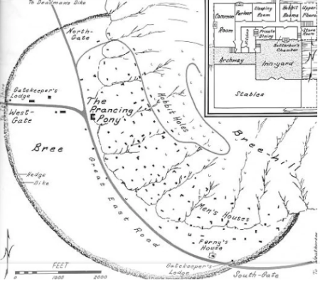 A map of Bree-town.