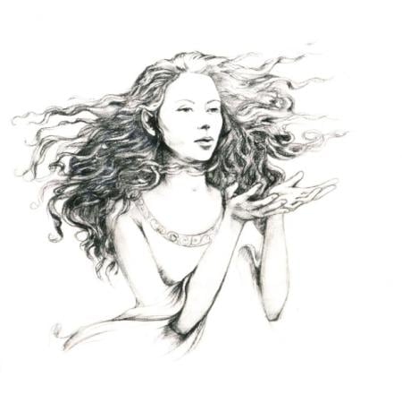 Sindarin lady by Tuuliky.