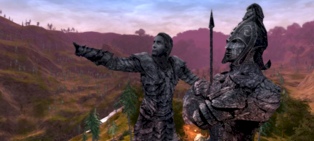 Statues of Eorl (right) and Cirion (left).