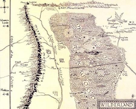 Map of Wilderland by J.R.R. Tolkien.