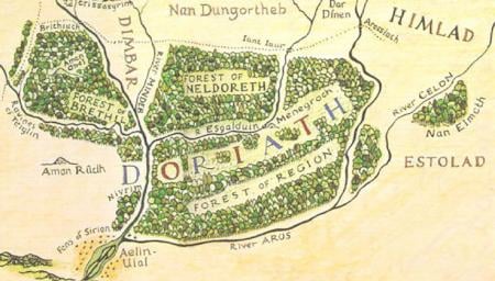 Christopher Tolkien - Map of Doriath.