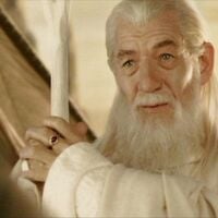 Gandalf wearing Narya.