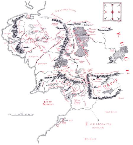 Map of Middle-earth.
