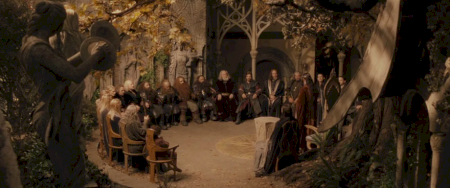 The Council of Elrond, in The Lord of the Rings.