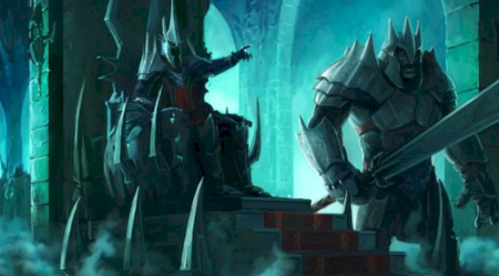 Witch-king in his throne of Angmar.