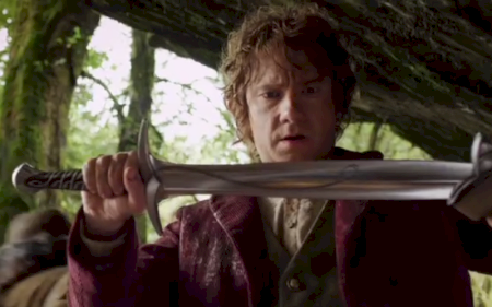 The Hobbit: An Unexpected Journey. Bilbo and Sting.