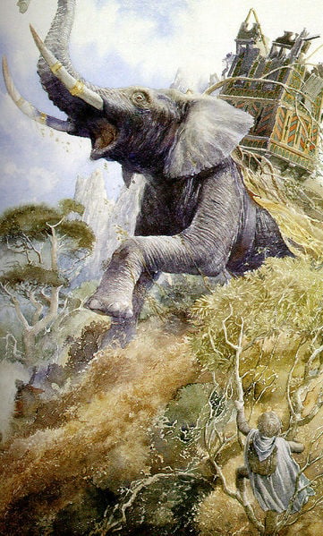 Oliphaunt by Alan Lee.