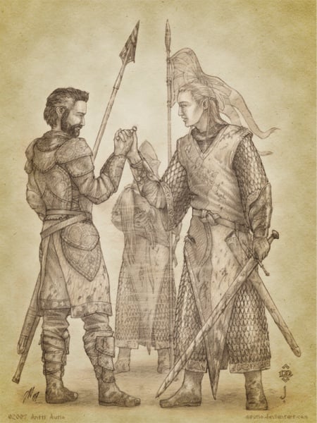 The Oath of Felagund by Antti Autio.