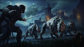 Caragors creatures in Middle-earth.